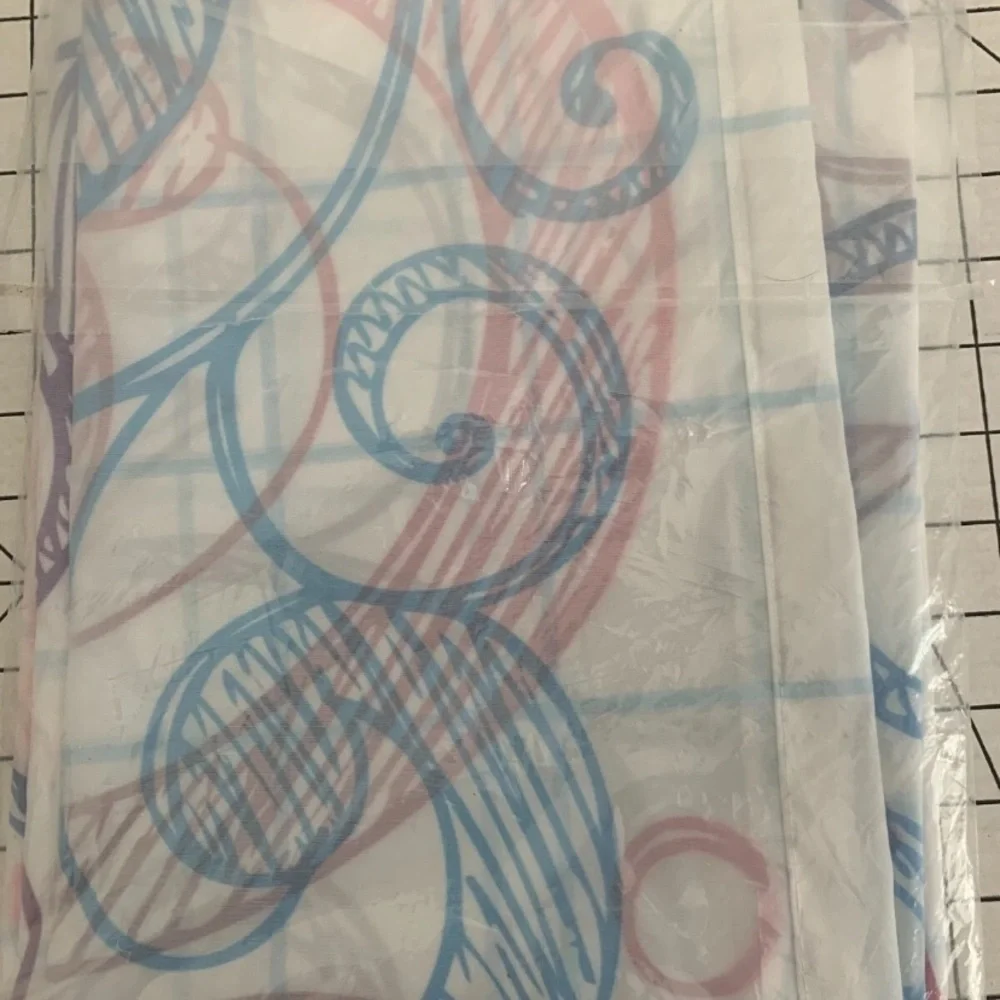 NEW Ambesonne Love Shower Curtain, Heart Swirled Sketch on Checkered Notebook